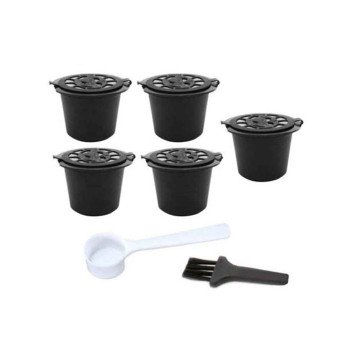 Σετ - Επαναγεμιζόμενες Κάψουλες καφέ συμβατές με μηχανή Nespresso, 5 τεμάχια	