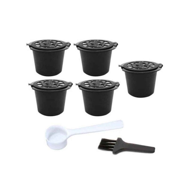 Σετ - Επαναγεμιζόμενες Κάψουλες καφέ συμβατές με μηχανή Nespresso, 5 τεμάχια	