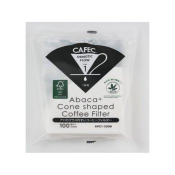 Φίλτρο καφέ - Abaca+ cone-shaped paper filter cup1 (white) 100pcs	
