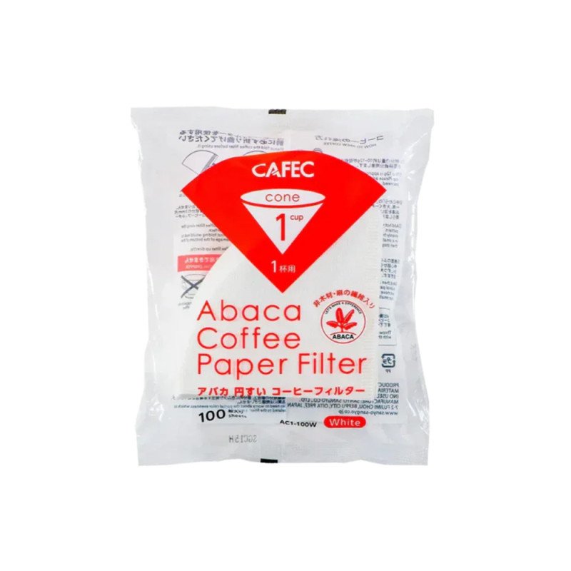 Φίλτρο καφέ - Abaca cone-shaped paper filter cup1 (white) 100pcs