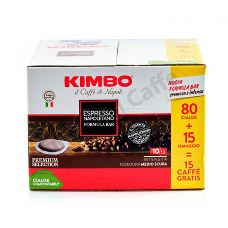 Kimbo - Espresso Napoletano, 80x χάρτινες ταμπλέτες συμβατές με μηχανή E.S.E. Pod  + 15 δώρο