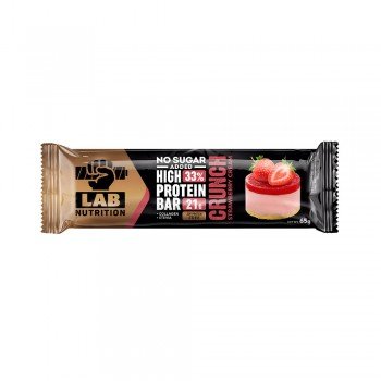 Μπάρα υψηλής πρωτεΐνης Lab - Κρέμα φράουλα crunch, 65gr