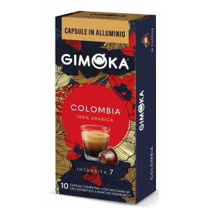 Gimoka - colombia 100% arabica, 10x nesppresso συμβατές κάψουλες καφέ