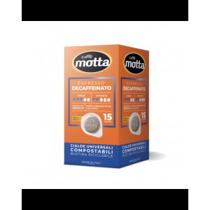 Motta - Cialda Decaffeinato, 15x χάρτινες ταμπλέτες συμβατές με μηχανή E.S.E. Pod