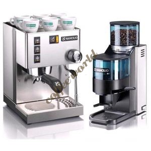 Rancilio Set of Silvia Coffee Machine and Rocky Doser Coffee Gri