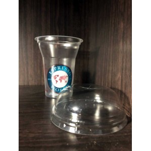 Πλαστικό ποτήρι με καπάκι 330ml - 1000 τμχ
